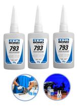 Kit 3 Cola Adesiva Instantânea Tekbond 793 20g Multiuso