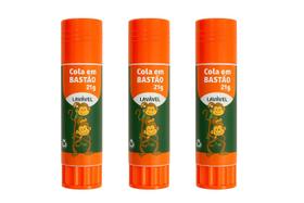 Kit 3 cola branca 21gr branca leo e leo