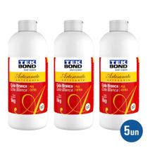 Kit 3 Cola Branca Pva Extra Artesanato 1Kg - Tekbond