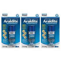Kit 3 Cola Líquida Tekbond Araldite Transparente 6g Metal e Vidro Kit 3 Cola Líquida Tekbond Araldite Transparente 6g Metal e Vidro