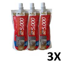 Kit 3 Cola Moldura Sanca Rodapé Rodateto Bico Aplicador 420G - Colarodapé