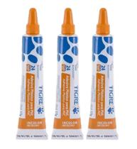 Kit 3 Cola para Cano Adesivo Plástico Tigre 17g Pvc Incolor