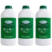 Kit 3 Cola para Cano Tubo e Conexões Adesivo para PVC 850g