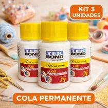 Kit 3 Cola Permanente Tek Bond 37g Artesanato Papel EVA Madeira Alta Fixação Kit 3 Cola Permanente Tek Bond 37g Artesanato Papel EVA Madeira Alta Fixação