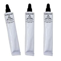 Kit 3 Cola Reparo Alto Falante Sbrix Borracha Preta 40G Con