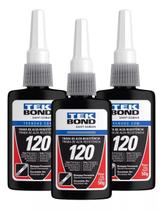 Kit 3 Cola Trava Parafuso Tekbond 120 50g Alto Torque Verm