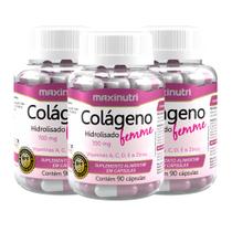 Kit 3 Colágeno Femme 90 Cápsulas Maxinutri