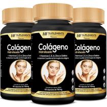 Kit 3 Colageno Hidrolisado + Vitaminas 60 Caps Hf Suplements