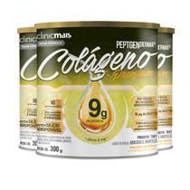 Kit 3 Colágeno Peptgenderma Clinicmais 300g Abacaxi com Hortelã