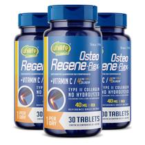 Kit 3 Colágeno Tipo 2 Ii 40Mg Regeneflex Osteo Unilife