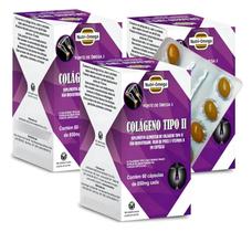 Kit 3 Colágeno Tipo 2 Suplemento Ômega 3 Vitamina D Nutri