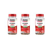 Kit 3 Colágeno Tipo II 3x30 gomas Vitamina C e E Unilife Bioviton