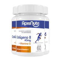 Kit 3 Colágeno Tipo II + Vita C Apisnutri 60 Comprimidos
