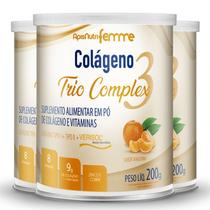 Kit 3 Colágeno Trio Complex Apisnutri Tangerina 200g Kit 3 Colágeno Trio Complex Apisnutri Tangerina 200g