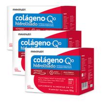 Kit 3 Colágeno Verisol 30x5g Frutas Vermelha + Q10 Maxinutri Kit 3 Colágeno Verisol 30x5g Frutas Vermelha + Q10 Maxinutri