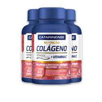 Kit 3 Colágeno Verisol e Vit. C Catarinense 60 Cápsulas