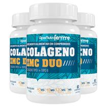 Kit 3 Colágeno ZMC Duo Apisnutri 60 Comprimidos