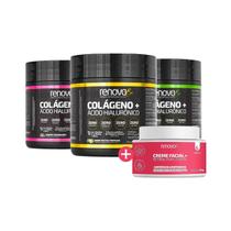 Kit 3 Colágenos Renova Be Verisol Com Biotina + Creme Facial