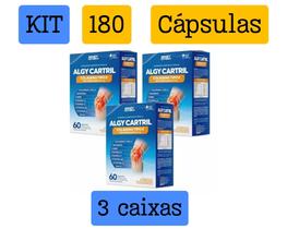 Kit 3 Colágenos Tipo II Não Hidrolisado 40 mg + Vitaminas Algy Cartril total 180 cápsulas - Sidney Oliveira
