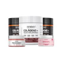 Kit 3 Colágenos Verisol + Argila Rosa + Resveratrol Renovabe