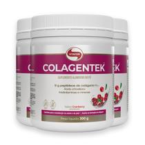 Kit 3 Colagentek Vitafor 300g Cranberry Kit 3 Colagentek Vitafor 300g Cranberry