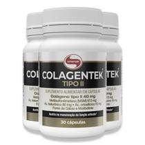Kit 3 Colagentek Vitafor Tipo II 30 Cápsulas Kit 3 Colagentek Vitafor Tipo II 30 Cápsulas