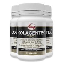 Kit 3 Colagentek Vitafor Tipo Ii 30 Cápsulas Kit 3 Colagentek Vitafor Tipo Ii 30 Cápsulas