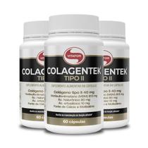 Kit 3 Colagentek Vitafor Tipo II 60 Cápsulas