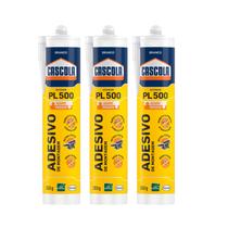 Kit 3 Colas Adesiva Montagem Cascola Monta Fixa Pl500 360gr