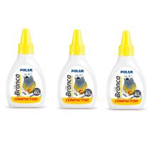 Kit 3 Colas Branca Polar 40g- Compactor