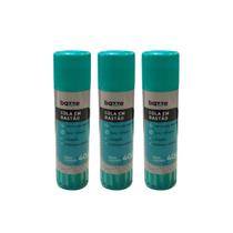 Kit 3 Colas em Bastão 40g Escolar Secagem Rápida - Bazze