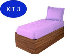 Kit 3 Colcha Sleep 2 Peças Para Mini Cama Lilás