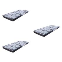 Kit 3 Colchões Solteiro D 20 2 88x14cm e 1 88x12cm Astra Montreal Cinza/Branco Kit 3 Colchões Solteiro D 20 2 88x14cm e 1 88x12cm Astra Montreal Cinza/Branco