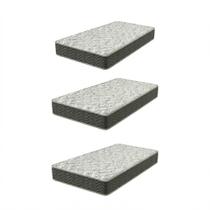 Kit 3 Colchões Solteiro Ortopédicos Espuma Poliuretano D28 Montreal 88x188x17cm Yescasa