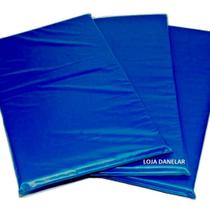 Kit 3 Colchonete Academia / Yoga / Pilates - 90x40x3cm SC - AZUL Kit 3 Colchonete Academia / Yoga / Pilates - 90x40x3cm SC - AZUL