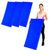Kit 3 Colchonete de Gisnatica Espuma para Treino Abdominal Exercicio Fitness Abdominal Yoga Pilates Azul