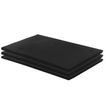 Kit 3 Colchonetes 85x45x3cm de Espuma para Academia e Ginastica em Corvin Preto