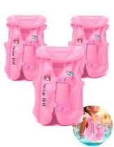 Kit 3 Colete Infantil Boia Inflavel Piscina Verão Diversão