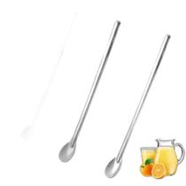 Kit 3 Colher Comprida Inox Bailarina Mexer Suco Bebida Jarra