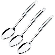 Kit 3 Colheres de Servir 32,5cm Inox Top Pratic Brinox Restaurante Cozinha Buffet