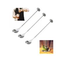 Kit 3 Colheres Inox Coquetel Bailarina 26cm Drinks Barman Kit 3 Colheres Inox Coquetel Bailarina 26cm Drinks Barman
