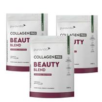 Kit 3 Collagen Pro Beauty Blend 540g Colágeno Hidrolisado PuraVida Kit 3 Collagen Pro Beauty Blend 540g Colágeno Hidrolisado PuraVida