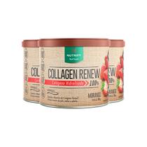 Kit 3 Collagen Renew Colágeno Hidrolisado Morango Nutrify 300g