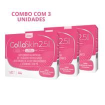 Kit 3 Collaskin 2,5 com Colágeno, Vitamina C e Ác Hialu