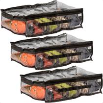 Kit 3 Colmeia Fechada Organizadora Sapatos Roupas Toalhas Preto 30x45x12cm Kit 3 Colmeia Fechada Organizadora Sapatos Roupas Toalhas Preto 30x45x12cm