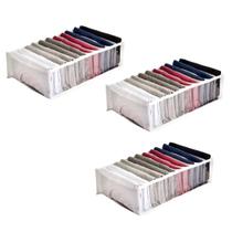 Kit 3 Colmeias Organizadoras Branco 40x25x10cm Gavetas Guarda-Roupas