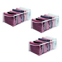 Kit 3 Colmeias Organizadoras Branco 40x25x15cm Gavetas Guarda-Roupas