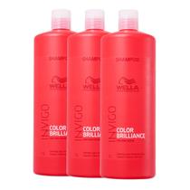 Kit 3 Color Brilliance Shampoo 1L - Wella