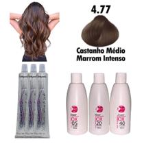 Kit 3 Coloração Cabelos Castanhos + Ox Juzy