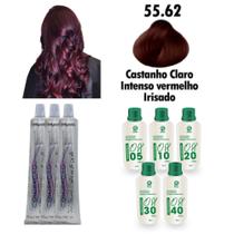 Kit 3 Coloração Cabelos Vermelhos 60g + Ox Juca